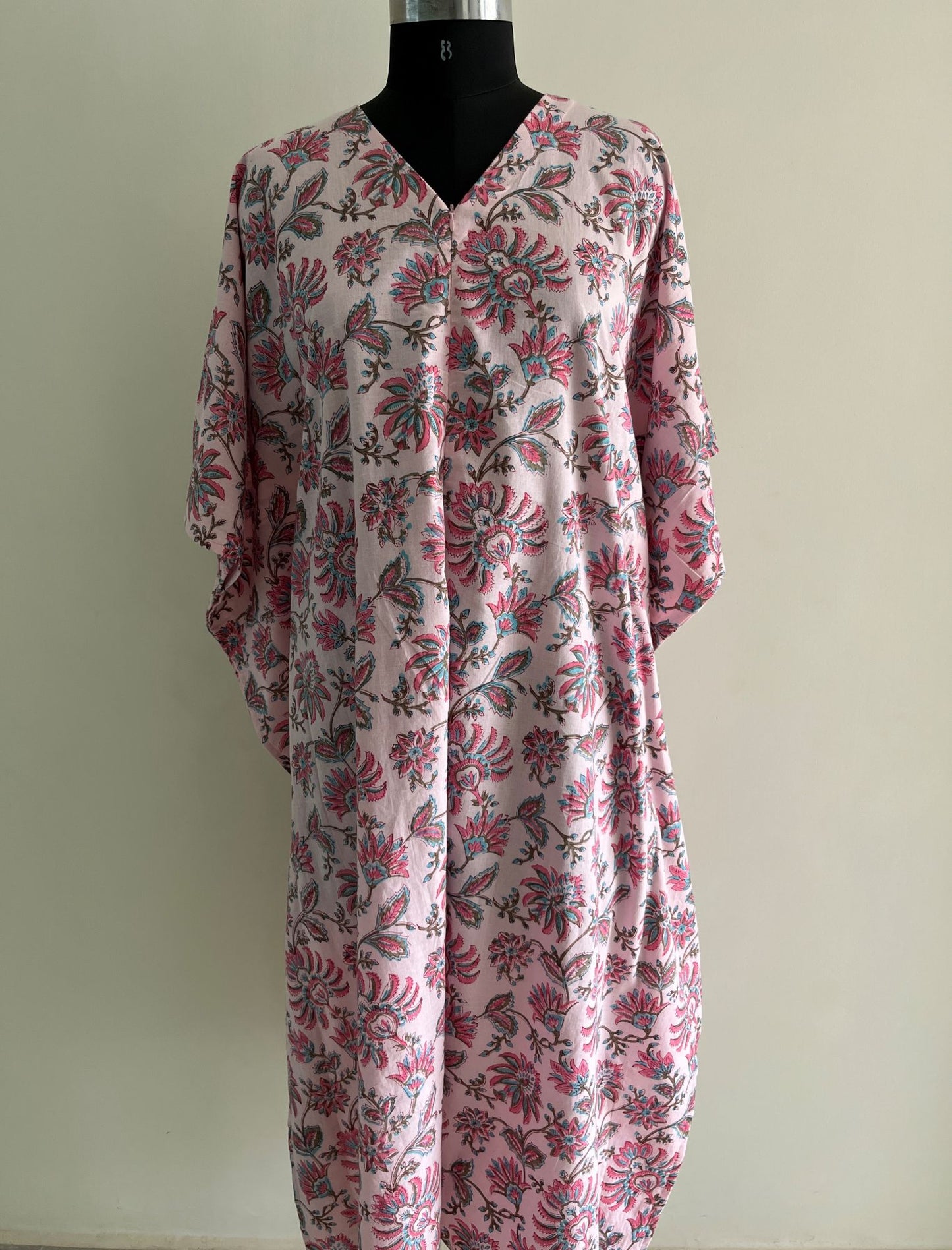 Kartika Handblock Nursing Kaftan Gown