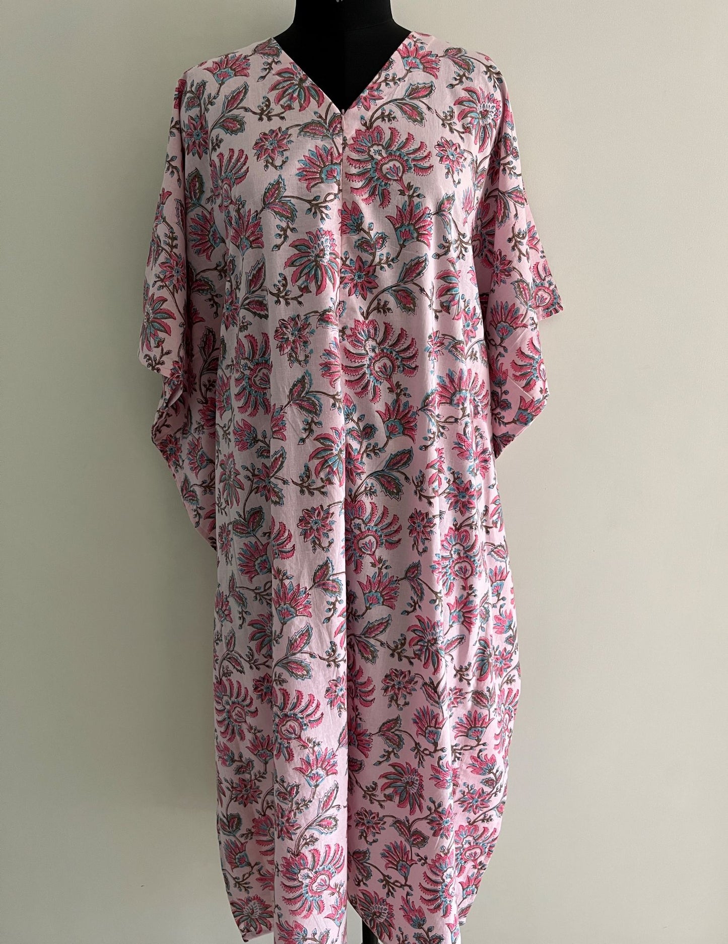 Kartika Handblock Nursing Kaftan Gown