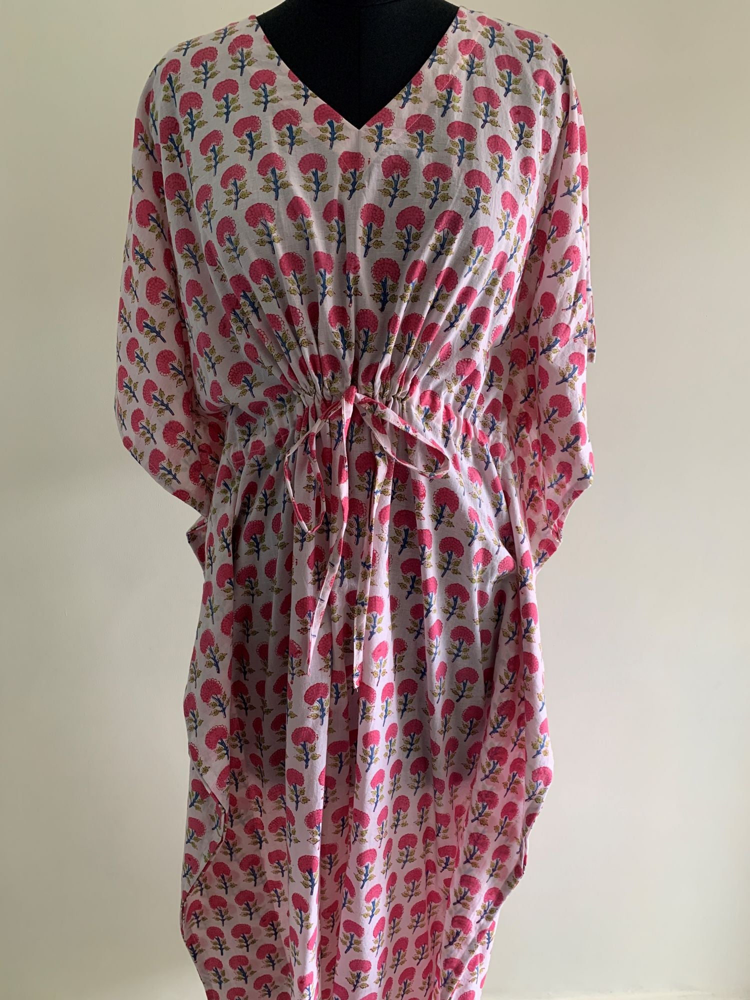 Krsna Suta Handblock Maternity/Nursing Kaftan