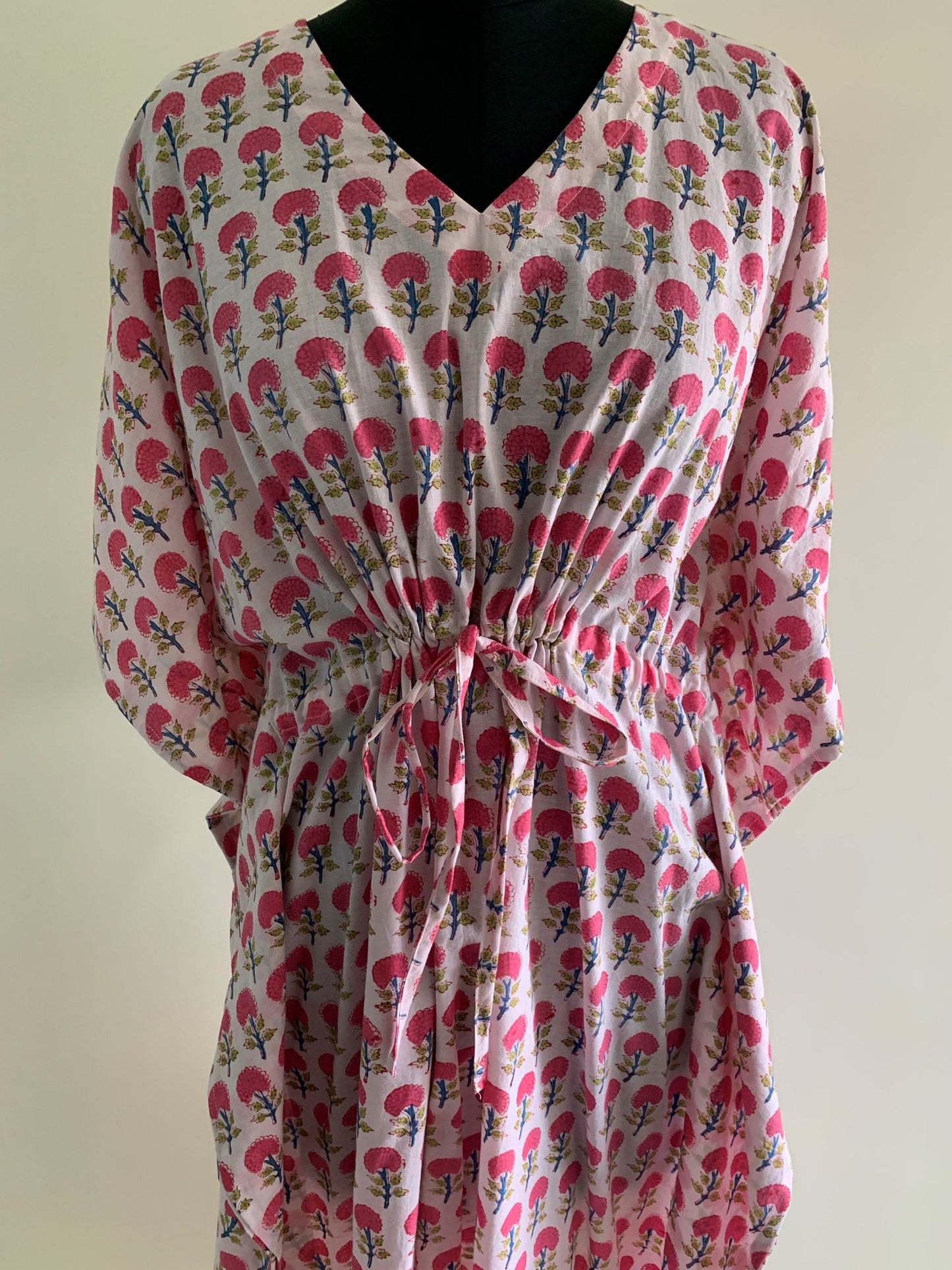 Krsna Suta Handblock Maternity/Nursing Kaftan