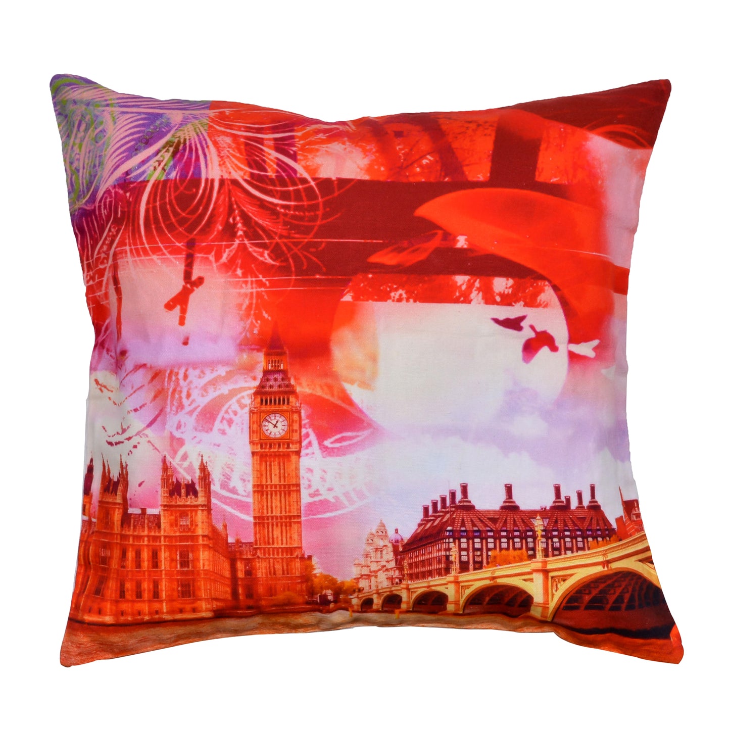 Big Ben Digital Print Cotton Cushion Cover 16x16